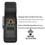 Njjex Phone Holster for Motorola Moto G 5G 2025 G Stylus 2023 G Power 5G 2024 G Play 4G G Pure G Fast Edge+ 5G UW Edge Plus Z4 Z3 G7 Power Nylon Cell Phone Belt Clip Holster Holder Pouch Carrying Case