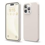 elago Compatible with iPhone 15 Pro Max Case, Liquid Silicone Case, Full Body Protective Cover, Shockproof, Slim Phone Case, Anti-Scratch Soft Microfiber Lining, 6.7 inch (Stone)