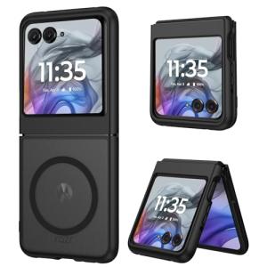 DUEDUE for Motorola Moto Razr 2025/2024 Magnetic Case, Moto Razr 60/50 Case [Compatible with MagSafe], Anti-Scratch Shockproof Protective Phone Case for Motorola Razr 2025/2024/60/50 6.9", Black