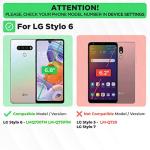 Designed for LG Stylo 6 Case with Belt Clip Holster - Kickstand Cover Phone Case - Black