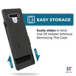 Designed for LG Stylo 6 Case with Belt Clip Holster - Kickstand Cover Phone Case - Black