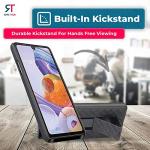 Designed for LG Stylo 6 Case with Belt Clip Holster - Kickstand Cover Phone Case - Black