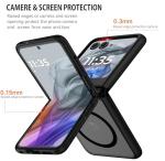 DUEDUE for Motorola Moto Razr 2025/2024 Magnetic Case, Moto Razr 60/50 Case [Compatible with MagSafe], Anti-Scratch Shockproof Protective Phone Case for Motorola Razr 2025/2024/60/50 6.9", Black