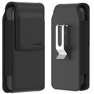 CoverON Holster for Motorola Moto G Power/G Play/Moto G 5G/ G Pure/Moto One 5G Plus/ G05 G15 E15 G100 Phone Case Belt Clip Carrying Vertical Leather Pouch (Fits with Otterbox or Any Case on)