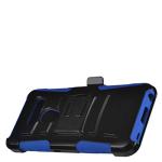 Eaglecell - Compatible with LG G8 ThinQ - Hybrid Armor Phone Case w/Stand/Belt Clip Holster - CV1 Blue