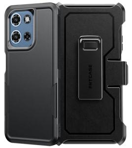 FNTCASE for Motorola Moto-G-5G 2025 Case: Heavy Duty Drop Protection with Rugged Belt-Clip Holster & Kickstand Military Grade Shockproof Durable Protective Cell Phone Cover for Moto G 2025 (Black)