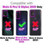 Asuwish Phone Case for Moto G Stylus 2020 MotoG Pro Wallet Cover with Tempered Glass Screen Protector and Crossbody Strap Bling Glitter Card Holder Motorola GStylus Stylo XT2043-4 XT2043 Purple