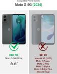WDHD Compatible with Motorola Moto G-5G-2024 Case Pink/Aqua | Glitter Bling Sparkly Floating Liquid Cute Phone Cover with Tempered Glass Screen Protector/Ring Holder/Diamond Wrist Strap Lanyard