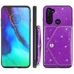 Asuwish Phone Case for Moto G Stylus 2020 MotoG Pro Wallet Cover with Tempered Glass Screen Protector and Crossbody Strap Bling Glitter Card Holder Motorola GStylus Stylo XT2043-4 XT2043 Purple