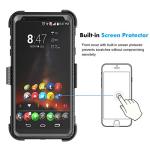LG Stylo 4 Case, LG Q Stylus Holster Clip, Njjex [Nbeck] Shockproof Heavy Duty Built-in Screen Protector Rugged Locking Swivel Belt Clip Kickstand Hard Phone Cover for LG Styus 4/Stylo 4 Plus [Grey]