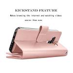Njjex Compatible with LG Stylo 6 Case/LG K71/LG Stylus 6/LG Stylo 6 Wallet Case, [9 Card Slots] PU Leather ID Credit Holder Folio Flip [Detachable] Kickstand Magnetic Phone Cover & Lanyard [Rose Gold]
