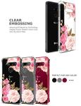 GREATRULY Floral Clear Pretty Phone Case for LG G8 ThinQ (2019 Release) for Women Girls,Flower Design Transparent Slim Soft Drop Proof TPU Bumper Cushion Silicone Cover Shell,FL-K