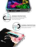 GREATRULY Floral Clear Pretty Phone Case for LG G8 ThinQ (2019 Release) for Women Girls,Flower Design Transparent Slim Soft Drop Proof TPU Bumper Cushion Silicone Cover Shell,FL-K