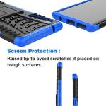 Phone Case for LG Velvet 5G/LGVelvet Verizon G5 UW T-mobile 2020 with Tempered Glass Screen Protector Cover Stand Kickstand Hard Rugged Hybrid Cell Accessories LM G900UM 4G Tmobile Cases Black Blue