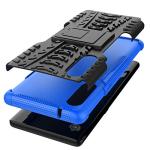 Phone Case for LG Velvet 5G/LGVelvet Verizon G5 UW T-mobile 2020 with Tempered Glass Screen Protector Cover Stand Kickstand Hard Rugged Hybrid Cell Accessories LM G900UM 4G Tmobile Cases Black Blue