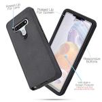 Customerfirst Heavy Duty Armor for LG Stylo 6, Built-in Screen Protector with Belt Clip Holster, Shockproof Rugged Shell Case, Non-Slip Bumper Hybrid Case (Black)