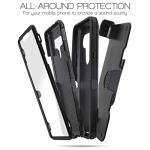 Customerfirst Heavy Duty Armor for LG Stylo 6, Built-in Screen Protector with Belt Clip Holster, Shockproof Rugged Shell Case, Non-Slip Bumper Hybrid Case (Black)