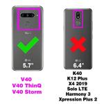 Phone Case for LG V40 ThinQ with Tempered Glass Screen Protector Cover and Slim Rugged Soft TPU Rubber Silicone Cell Accessories LGV40 Storm V 40 Thin Q V40ThinQ LG40 40V 40ThinQ Women Men Girls Black