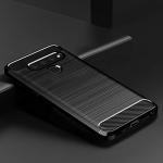 Phone Case for LG V40 ThinQ with Tempered Glass Screen Protector Cover and Slim Rugged Soft TPU Rubber Silicone Cell Accessories LGV40 Storm V 40 Thin Q V40ThinQ LG40 40V 40ThinQ Women Men Girls Black