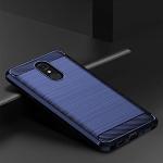 Asuwish Phone Case for LG Stylo 4 with Tempered Glass Screen Protector Cover and Cell Accessories Slim Soft Silicone Rubber Stylo4 Plus LGstylo4 Sylo4 Style 04 4+ Q Stylus Alpha Stlo4 Women Men Blue