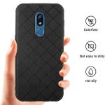 Phone Case for LG K40 Slim Soft Rubber Case,Shock Resistant Rugged Lightweight Flexible Anti-Slip Slim Fit Full Body Heavy Duty Protective Shockproof Rubber Phone Cover for LGK40 K 40 Men Black