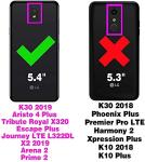Asuwish Compatible with LG Aristo 4 Plus 4+/Tribute Royal X320/Escape Plus/Journey LTE L322DL/K30 2019/Arena 2/X2 2019/Prime 2 Wallet Case Tempered Glass Screen Protector Leather Card Holder Blue