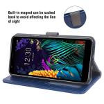 Asuwish Compatible with LG Aristo 4 Plus 4+/Tribute Royal X320/Escape Plus/Journey LTE L322DL/K30 2019/Arena 2/X2 2019/Prime 2 Wallet Case Tempered Glass Screen Protector Leather Card Holder Blue
