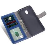 Asuwish Compatible with LG Aristo 4 Plus 4+/Tribute Royal X320/Escape Plus/Journey LTE L322DL/K30 2019/Arena 2/X2 2019/Prime 2 Wallet Case Tempered Glass Screen Protector Leather Card Holder Blue