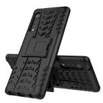SKTGSLAMY for LG Velvet Case,with HD Screen Protector, [Shockproof] Tough Rugged Dual Layer Protective Case Hybrid Kickstand Cover for LG Velvet 5G (Black)