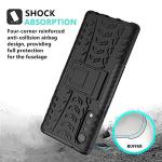 SKTGSLAMY for LG Velvet Case,with HD Screen Protector, [Shockproof] Tough Rugged Dual Layer Protective Case Hybrid Kickstand Cover for LG Velvet 5G (Black)