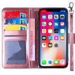 Asuwish Compatible with LG Stylo 6/Stylo6 Plus/K71 Stylus Glitter Wallet Case and Tempered Glass Screen Protector Cover Cell Accessories Holder Slot Stand Phone Cases for LGStylo6 6+ 6plus 2020 Pink