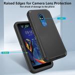 Asuwish Phone Case for LG K40/K12 Plus/X4 2019/Solo LTE/Xpression Plus 2/Harmony 3 with Screen Protector and Cell Cover Hybrid Shockproof Hard Protective Accessories LGK40 K 40 40K L423DL LMX420 Black
