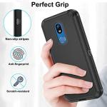 Asuwish Phone Case for LG K40/K12 Plus/X4 2019/Solo LTE/Xpression Plus 2/Harmony 3 with Screen Protector and Cell Cover Hybrid Shockproof Hard Protective Accessories LGK40 K 40 40K L423DL LMX420 Black