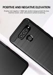 Asuwish Phone Case for LG Q70 with Tempered Glass Screen Protector Cover and Slim Thin Soft TPU Mobile Film Rugged Cell Accessories Protective LGQ70 Q730 Q 70 LGQ70phone Women Men Carbon Fiber Black