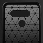 Asuwish Phone Case for LG Q70 with Tempered Glass Screen Protector Cover and Slim Thin Soft TPU Mobile Film Rugged Cell Accessories Protective LGQ70 Q730 Q 70 LGQ70phone Women Men Carbon Fiber Black