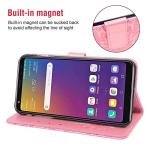 Phone Case for LG Stylo 5/5+/5V/5X/Stylo5 Plus Wallet Cases with Tempered Glass Screen Protector Leather Slim Flip Cover Card Holder Stand Cell Accessories LGStylo5 Stylus 5plus Five Women Rose Gold