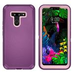 Asuwish Phone Case for LG G8 ThinQ Cell Cover Hybrid Rugged Shockproof Hard Protective Drop Proof Full Body Slim Heavy Duty Mobile Accessories LGG8 Thin Q G 8 LG8 G8thinq LGG8thinq 8G Women Men Purple