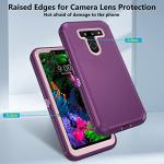 Asuwish Phone Case for LG G8 ThinQ Cell Cover Hybrid Rugged Shockproof Hard Protective Drop Proof Full Body Slim Heavy Duty Mobile Accessories LGG8 Thin Q G 8 LG8 G8thinq LGG8thinq 8G Women Men Purple