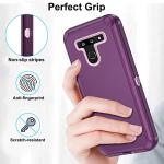 Asuwish Phone Case for LG G8 ThinQ Cell Cover Hybrid Rugged Shockproof Hard Protective Drop Proof Full Body Slim Heavy Duty Mobile Accessories LGG8 Thin Q G 8 LG8 G8thinq LGG8thinq 8G Women Men Purple
