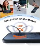 TORRAS 360 Spin Magnetic Stand for Google Pixel 10 Pro XL case, Compatible with Magsafe, 4X Military Drop Protection, Slim for Google Pixel 10 Pro XL Phone Case with Kickstand, Black