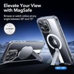 ESR for iPhone 15 Pro Max Case with Kickstand, Military-Grade Shockproof Protection, Magnetic Fully Adjustable Flickstand Phone Case, Compatible with MagSafe Accessories, Boost Series, Clear