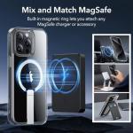 ESR for iPhone 15 Pro Max Case with Kickstand, Military-Grade Shockproof Protection, Magnetic Fully Adjustable Flickstand Phone Case, Compatible with MagSafe Accessories, Boost Series, Clear