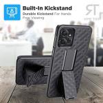 Designed for Motorola G Power 5G (2023) Case with Belt Clip Holster - Kickstand Cover Phone Case - Black