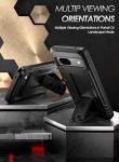 Poetic Revolution Case Compatible with Pixel 8A 5G, Full Body Rugged Shockproof Protective Cover Case with Kickstand, Built-in Screen Protector Work with Fingerprint ID, Black