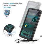 Lanhiem for Google Pixel 6a Case, IP68 Waterproof Dustproof with Built-in Screen Protector, Heavy Duty Full Body Protective Phone Case for Pixel 6a, Black/Clear