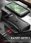 Poetic Revolution Case Compatible with Pixel 8A 5G, Full Body Rugged Shockproof Protective Cover Case with Kickstand, Built-in Screen Protector Work with Fingerprint ID, Black