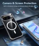 FNTCASE for Google Pixel 10 Case: Pixel 10 Pro Case Google 9/9 Pro Magnetic Clear Slim PhoneCase | Anti-Drop Shockproof Scratch Protective Thin Transparent Crystal Cell Phone Cover(Clear)