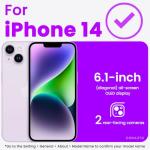 ORNARTO Compatible with iPhone 14 Case 6.1, Slim Liquid Silicone 3 Layers Full Phone Covered Soft Gel Rubber Case Protective Phone Cover 6.1 Inch-Pastel Lilac