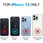Nvollnoe for iPhone 13 Case with Card Holder Heavy Duty Protective Dual Layer Shockproof Hidden Card Slot Slim Wallet Case for iPhone 13 for Women&Men(Black)