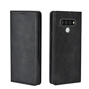 LG Stylo 6 Case, Flip Fold Leather Wallet Case with Kickstand and ID Slot, Magnetic Closure (Black)
